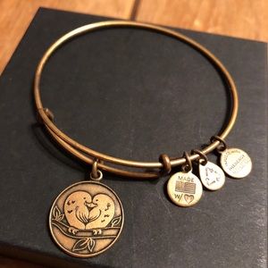 Alex and Ani Gold Loverbirds Bracelet